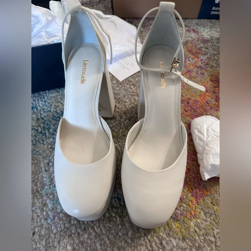 Larroude Cream ivory Platform Heels - Picture 4 of 7